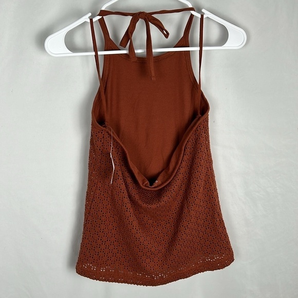 NWT Gap Burnt Orange Crochet Halter Top -Size X-Small - Picture 5 of 9